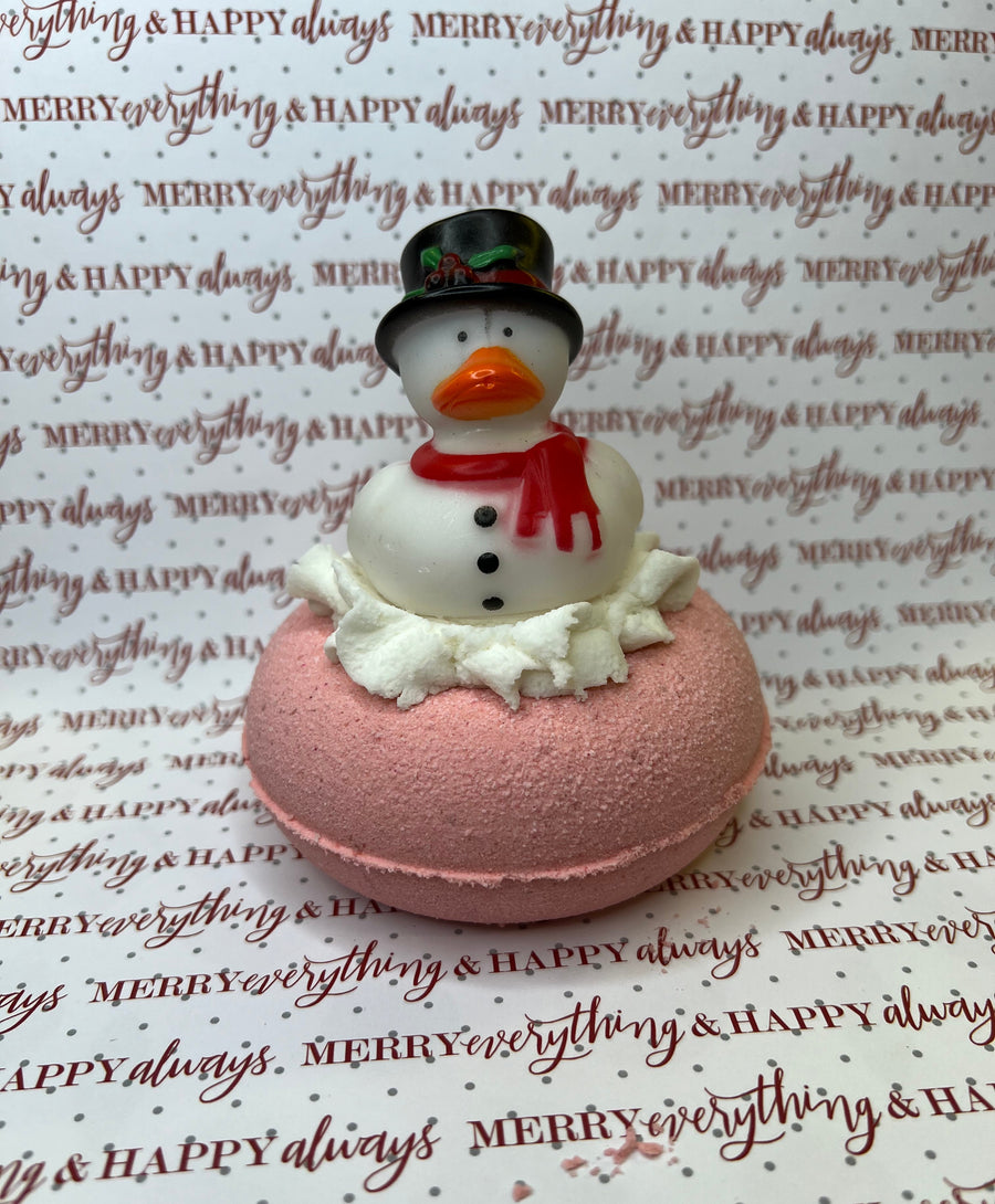 Christmas Themed Rubber Ducky Bath Bomb - Santa, Snowman & Reindeer