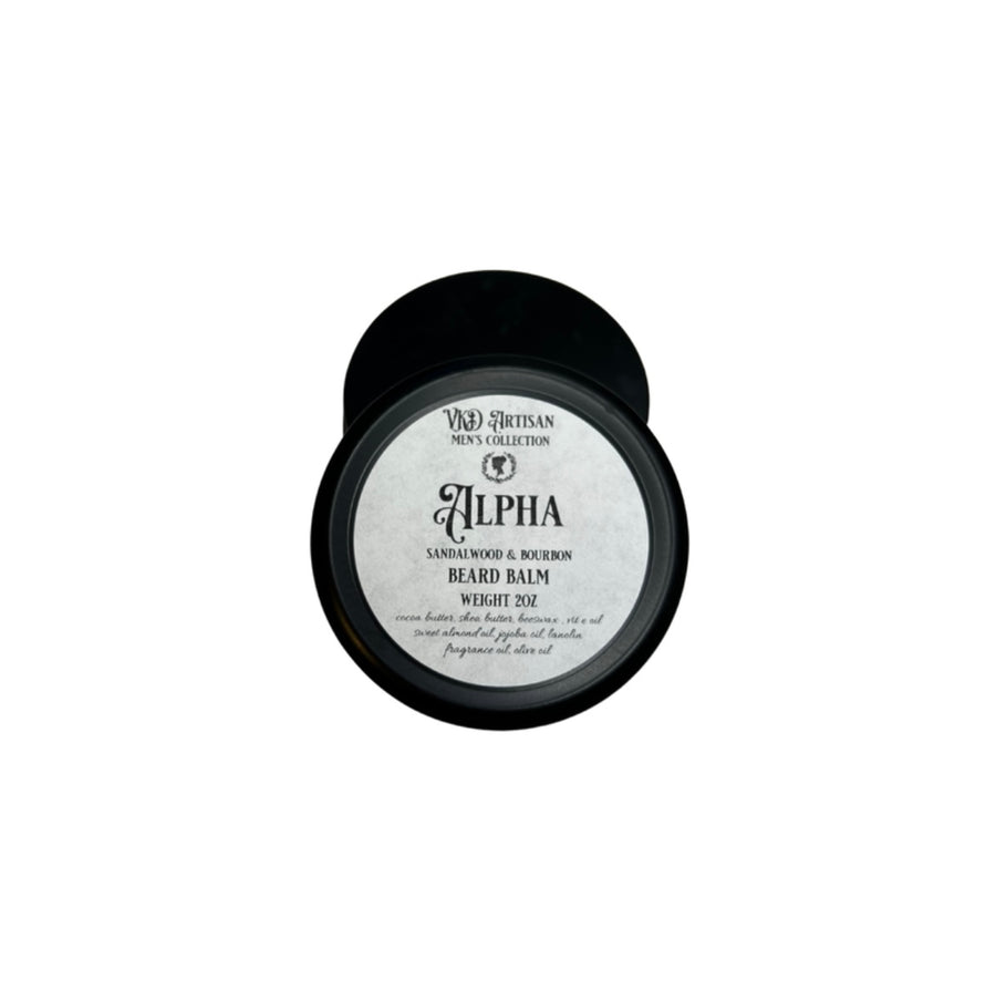 Alpha Beard Balm - Beard Care - Sandalwood & Bourbon - Men's Beard Care - Beard Balm