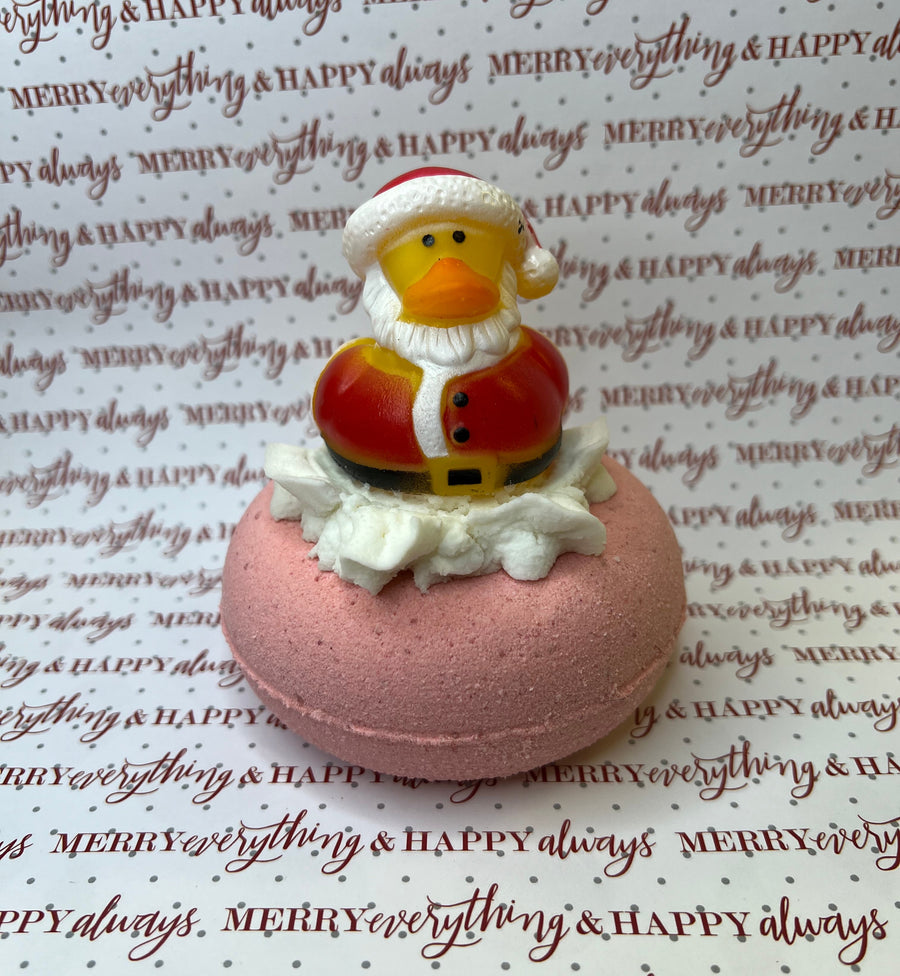 Christmas Themed Rubber Ducky Bath Bomb - Santa, Snowman & Reindeer