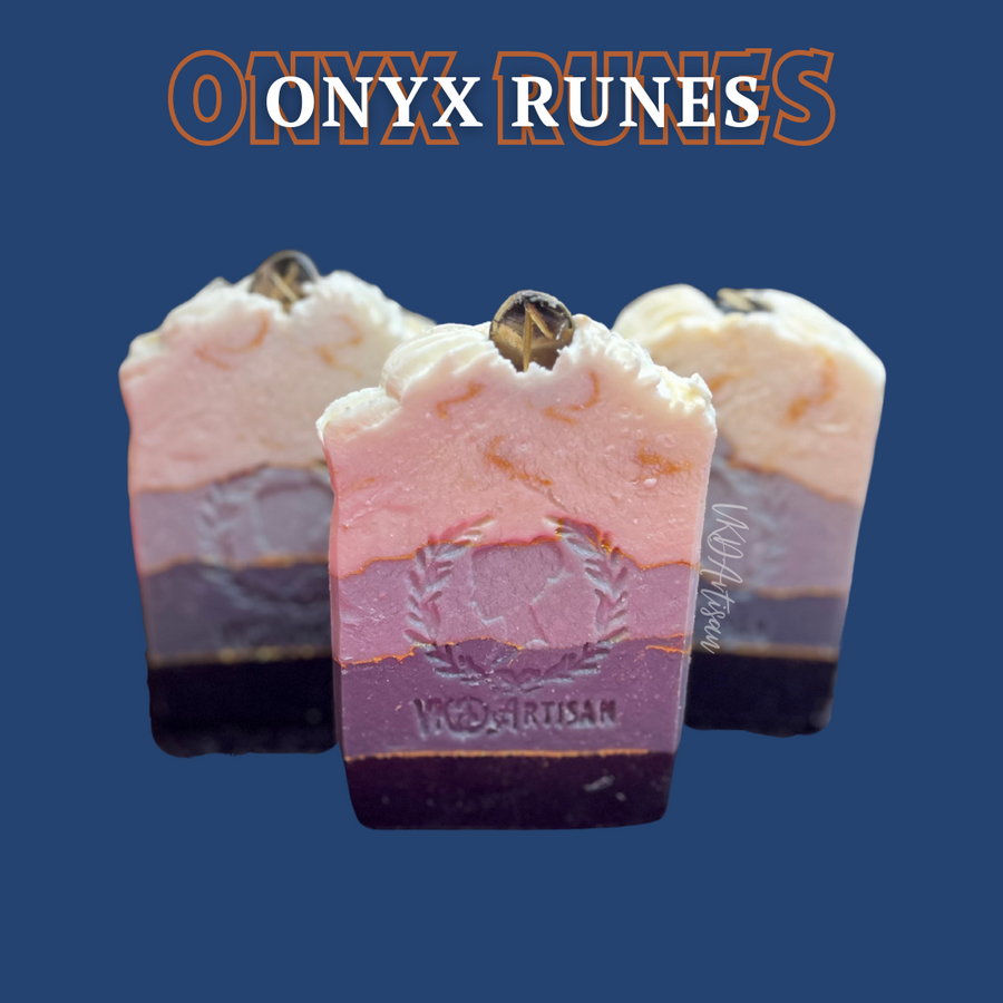 Onyx Runes Soap - Artisan Soap - Handmade Soap - Viking Soap - Zodiac Soap - Crystal Soap