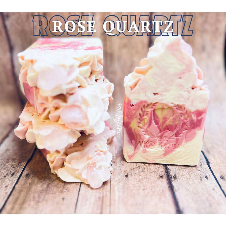 Rose Quartz Crystal Soap - Crystal Collection Soap - Handcrafted Soap - Capricorn Collection