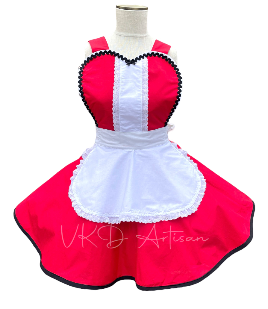 Mrs Claus Pinup Apron - Good Girl Claus Pinup Apron - Traditional Mrs Claus Costume Apron - Christmas Cooking Apron