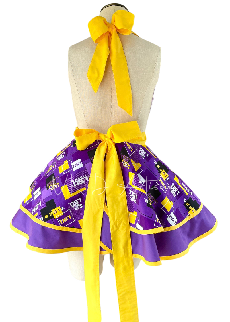 LSU Pinup Apron - LSU Tigers - College Apron - Vintage Apron