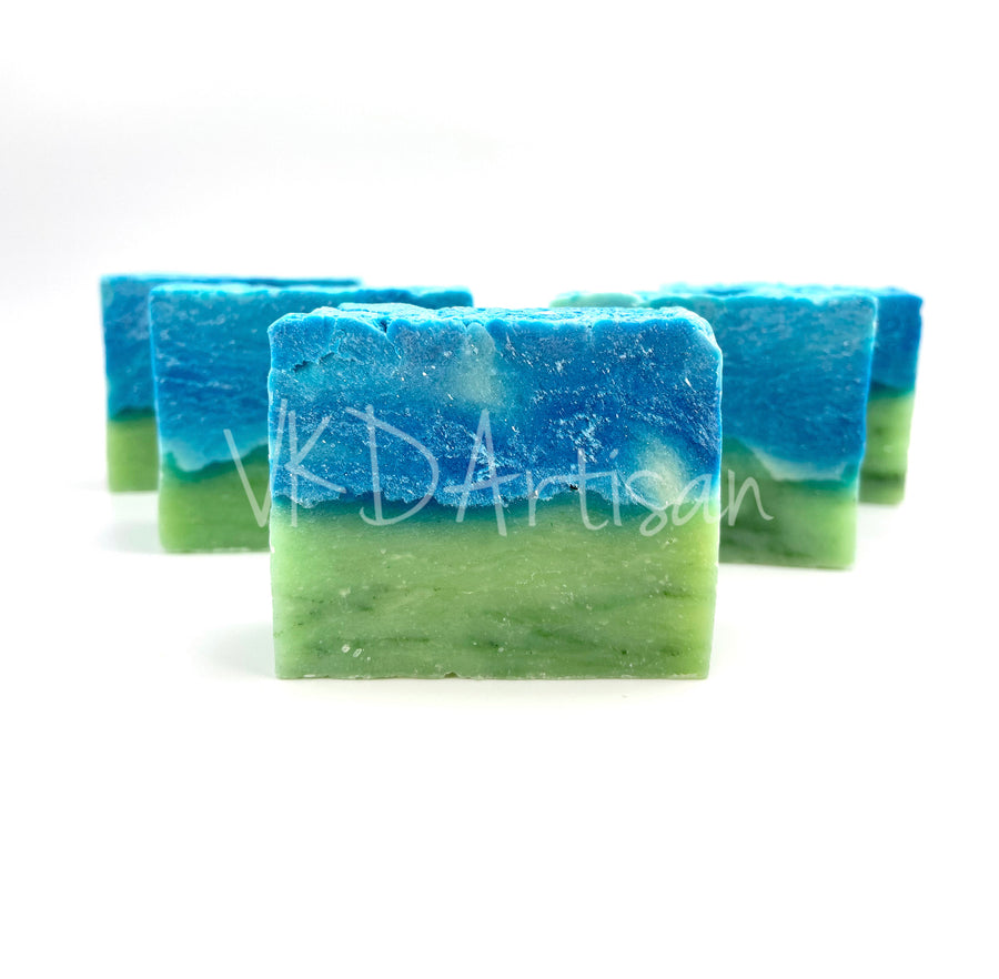 Summer Skies Cold Process Artisan Soap - Fresh Air & Cotton Handmade Soap